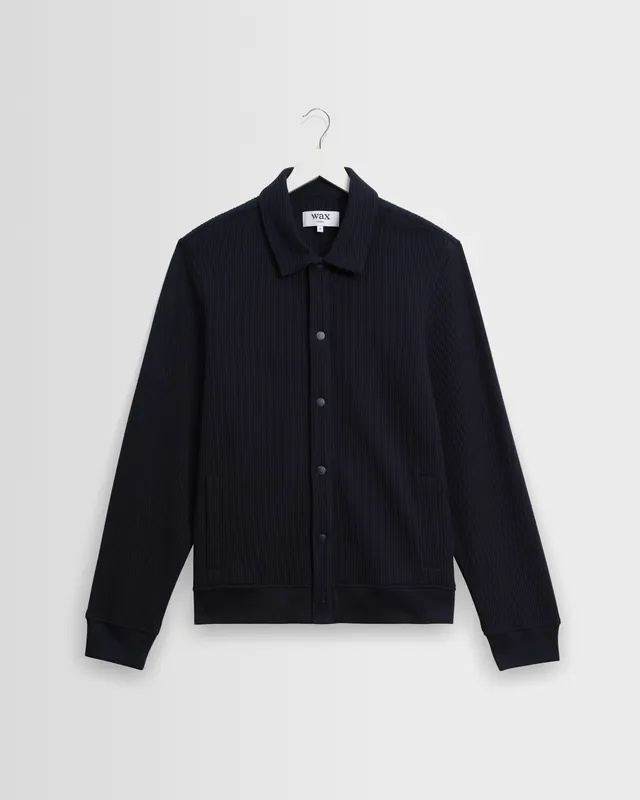 Hays - Navy Structured Waffle Overshirt