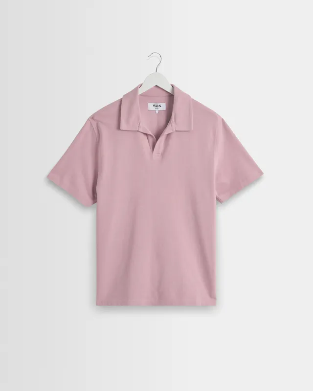 Atwood - Dusty Pink Textured Organic Cotton Polo Shirt