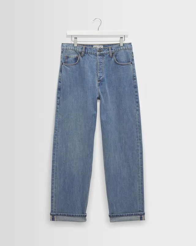 Felix - Blue Wash Selvedge Loose Fit Denim Jeans