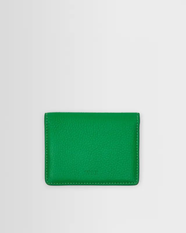 Forbe - Bright Green Grain Leather Cardholder