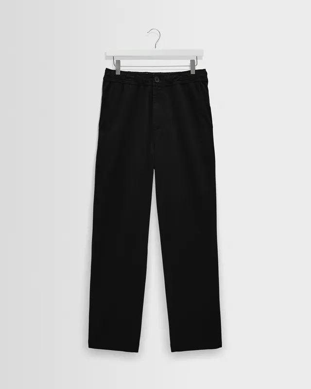 Hyde - Black Organic Cotton Twill Straight Fit Trousers