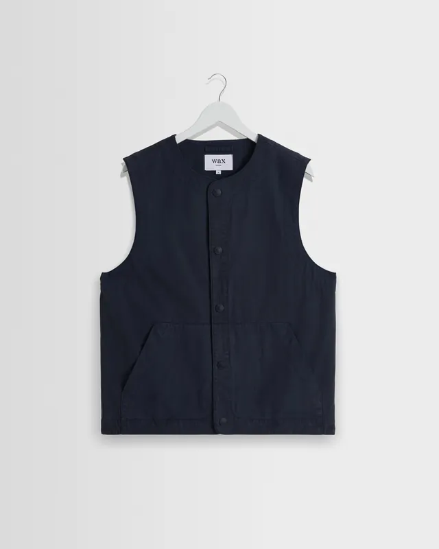 Jedd - Navy Organic Cotton Ripstop Gilet