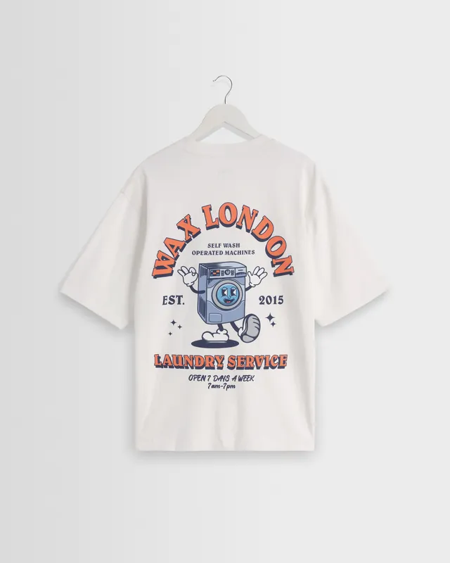Milton - Off White Organic Cotton Laundry Graphic T-Shirt