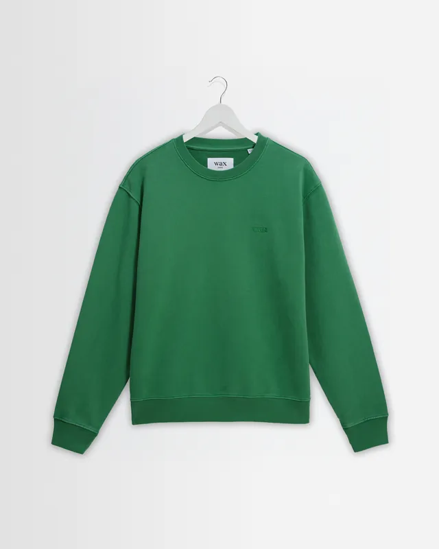 Sidney - Washed Green Loopback Cotton Sweatshirt
