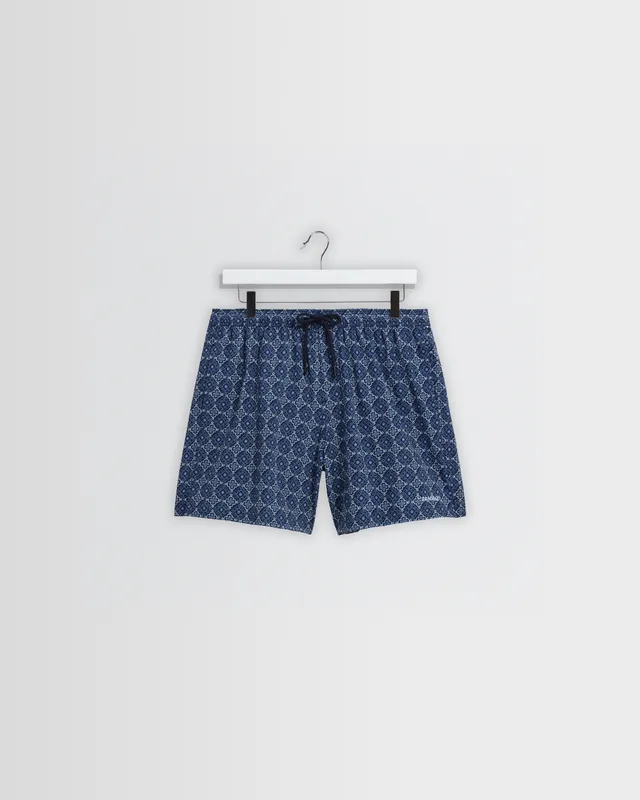 Brockwell - Blue Tile Seersucker Swim Short
