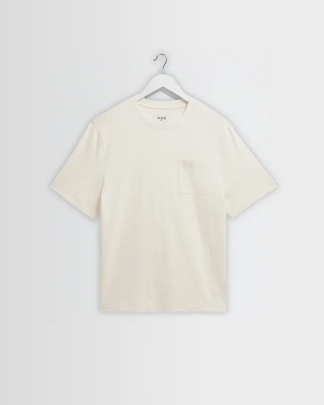 Dean - Ecru Slub Cotton Pocket T-Shirt