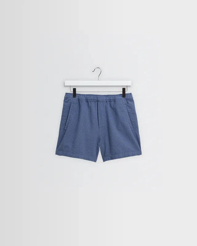 Mescal - Blue Cotton Seersucker Shorts