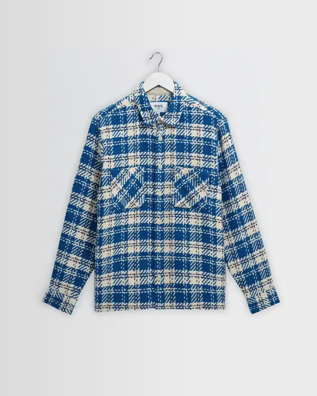 Whiting - Blue And Ecru Oran Check Overshirt