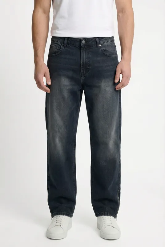 Men's Wide Leg Straight Jeans | Blackstone London - Blackstone-London