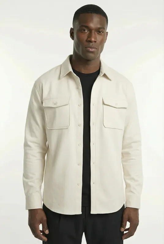 Men's Essential Button-Up Overshirt | Blackstone London