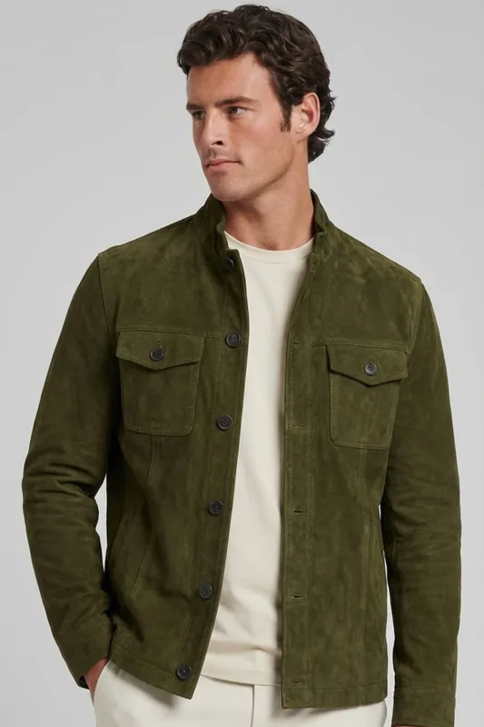 Men's Suede Trucker Jacket | Blackstone London - Blackstone-London