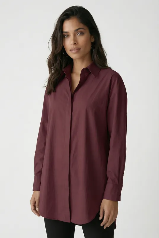 Women's Oversized Cotton Button-Down Shirt | Blackstone London