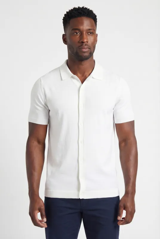 Men's Short Sleeve Knit Polo Shirt | Blackstone London