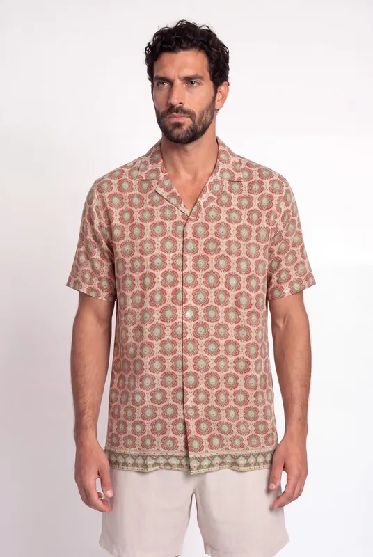 Men's Printed Resort Shirt | Blackstone London