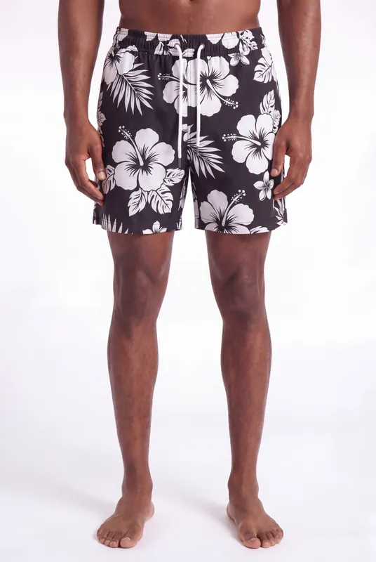 Men's Tropical Hibiscus Swim Shorts | Blackstone London