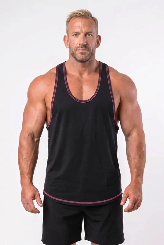 Men's Contrast Trim Stringer Singlet | Blackstone London