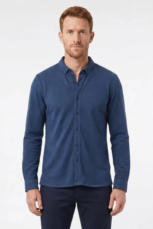Men's Galloway Pique Jersey Shirt | Blackstone London