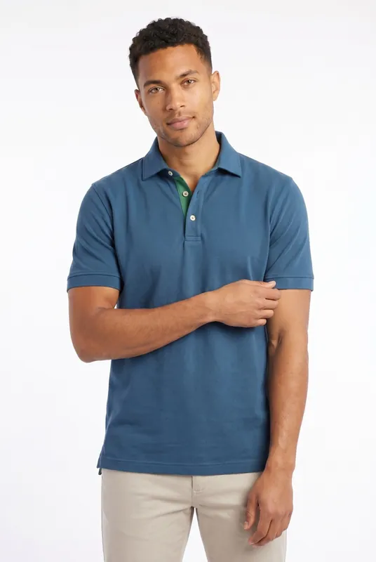 Men's Classic Fit Pique Polo Shirt | Blackstone London
