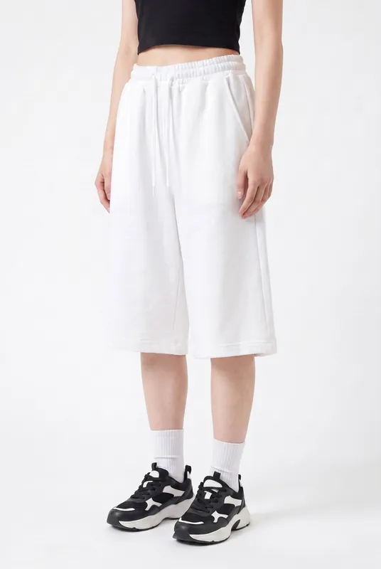 Women's Pleated Baggy Sweat Shorts | Blackstone London