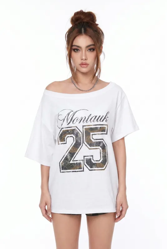 Women's Oversized Graphic Print T-Shirt | Blackstone London