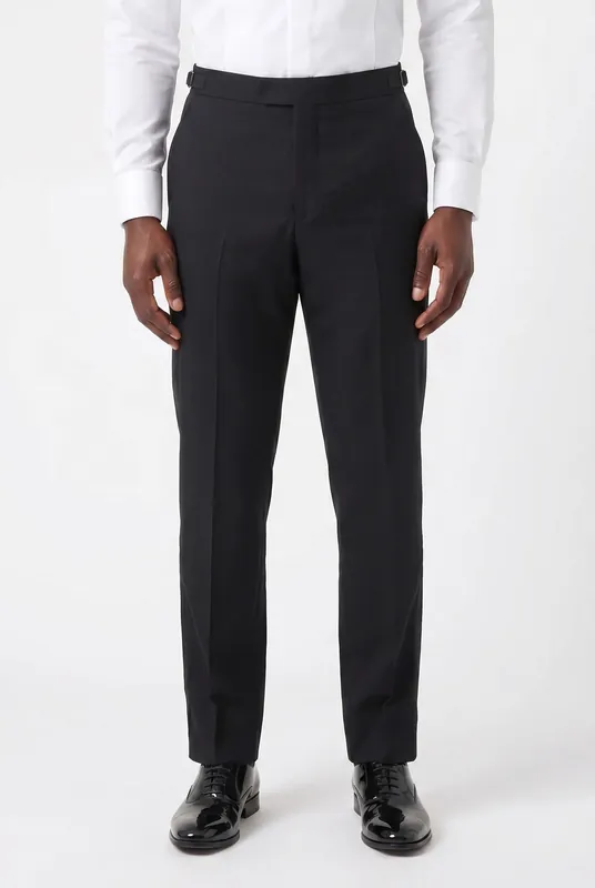 Men's Black Classic Tuxedo Trousers | Blackstone London