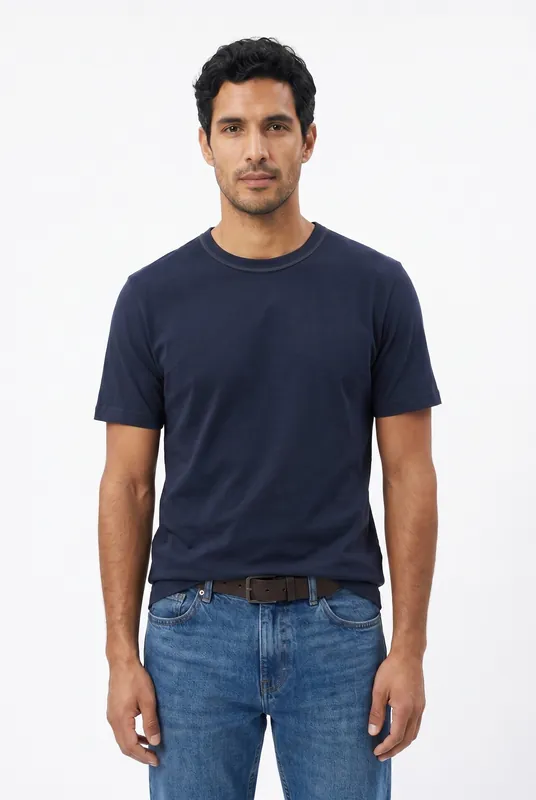 Men's Midweight Cotton Crew Neck T-Shirt | Blackstone London