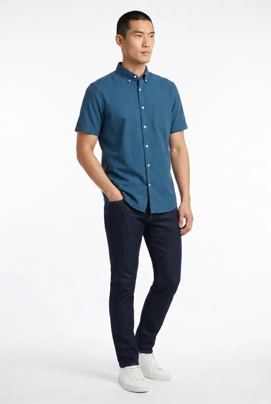 Men's Brewer Short-Sleeve Oxford Shirt | Blackstone London