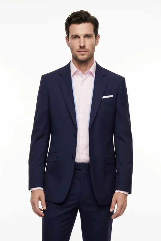 Men's Navy Slim Fit Two-Piece Suit | Blackstone London