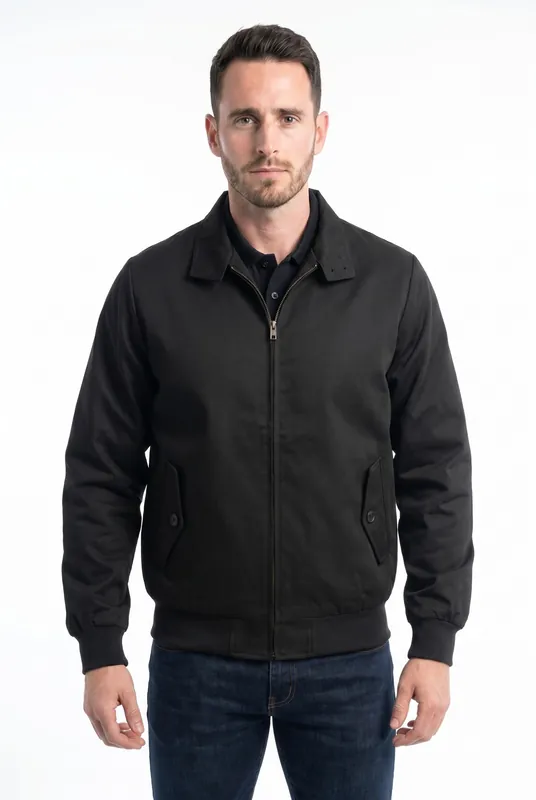 Men's Premium Tartan-Lined Harrington Jacket | Blackstone London