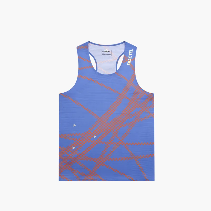 Men's V-CHAOS COBALT Race Singlet