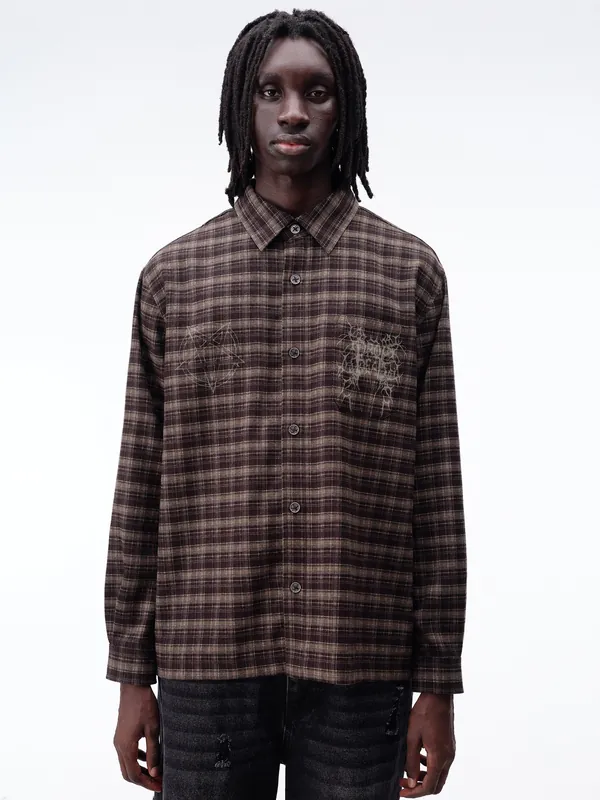 Charred Plaid shirt - DROP DEAD - MORBID CURIOSITY