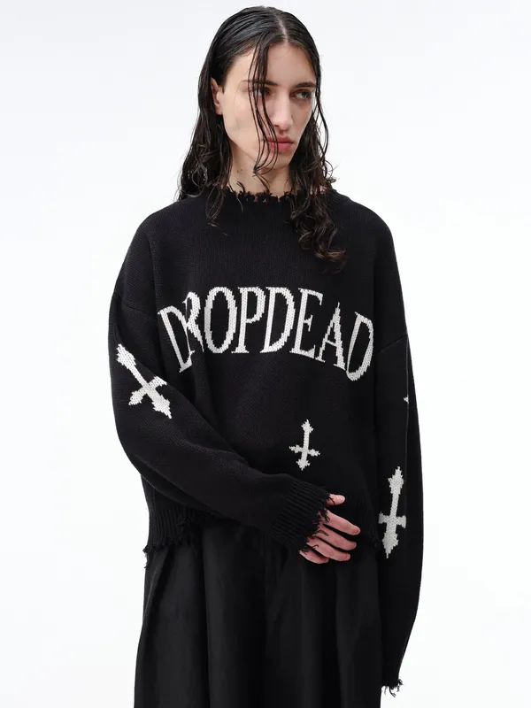 Deathcult Knit Jumper - DROP DEAD - CRASH OUT