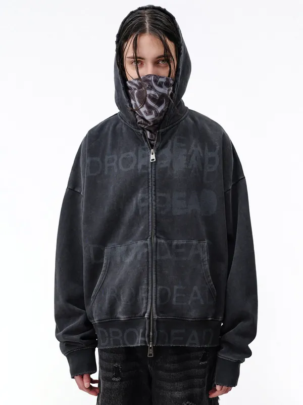 Stacked Zip-Up Hoodie