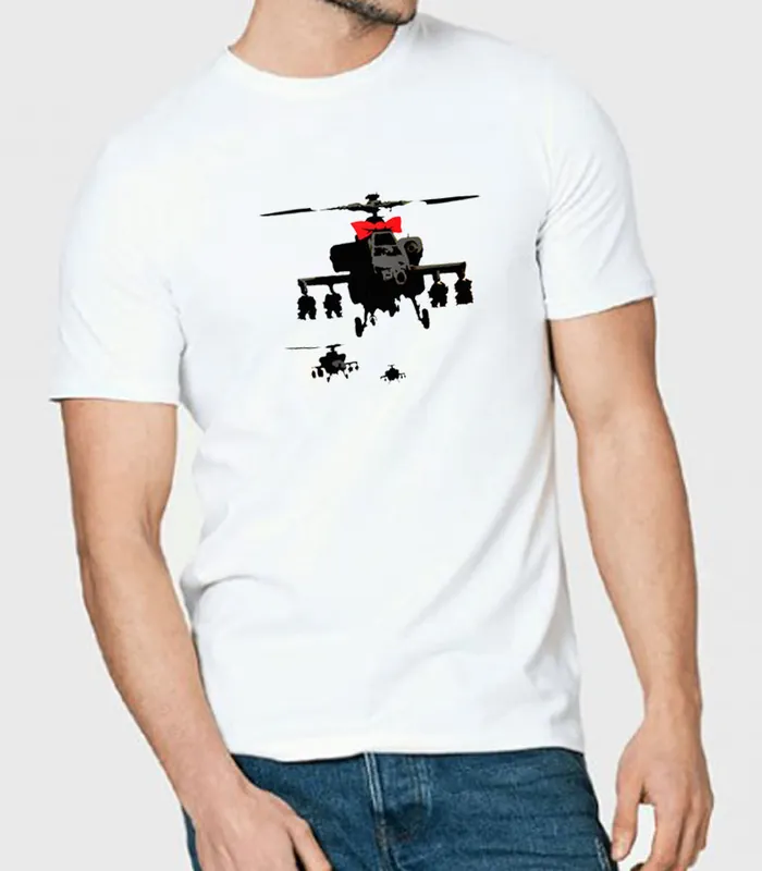 Banksy Helicopter Red Ribbon - FARQ