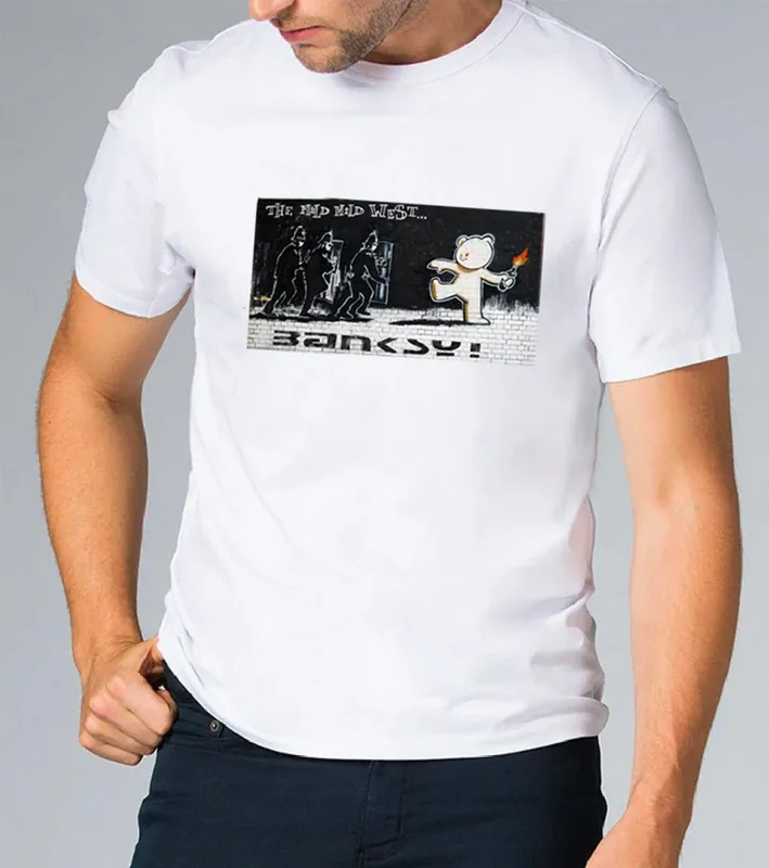 Banksy The Mild Mild West T Shirt - FARQ