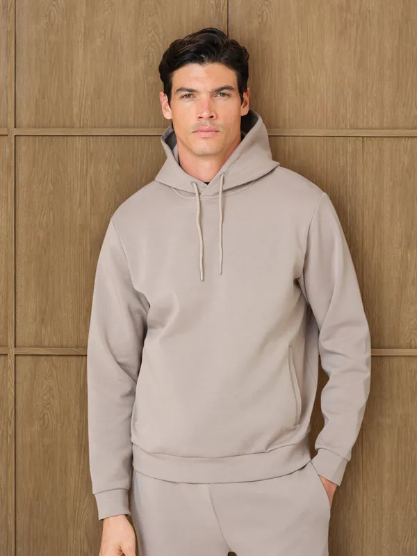 VERTU INTERLOCK HOOD - MIST HEATHER