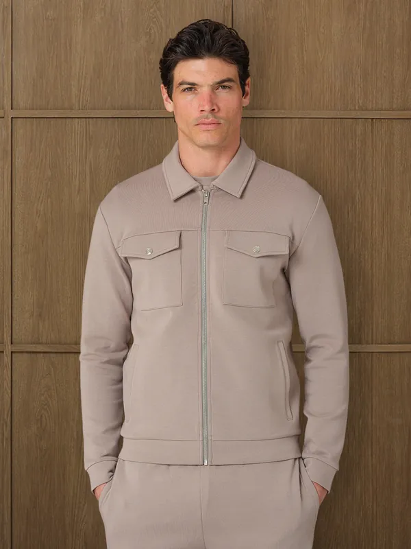 VERTU INTERLOCK JACKET - MIST HEATHER