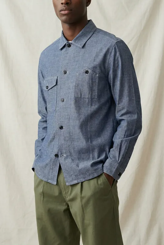 Chambray New Draughtsman Overshirt - Form&Thread